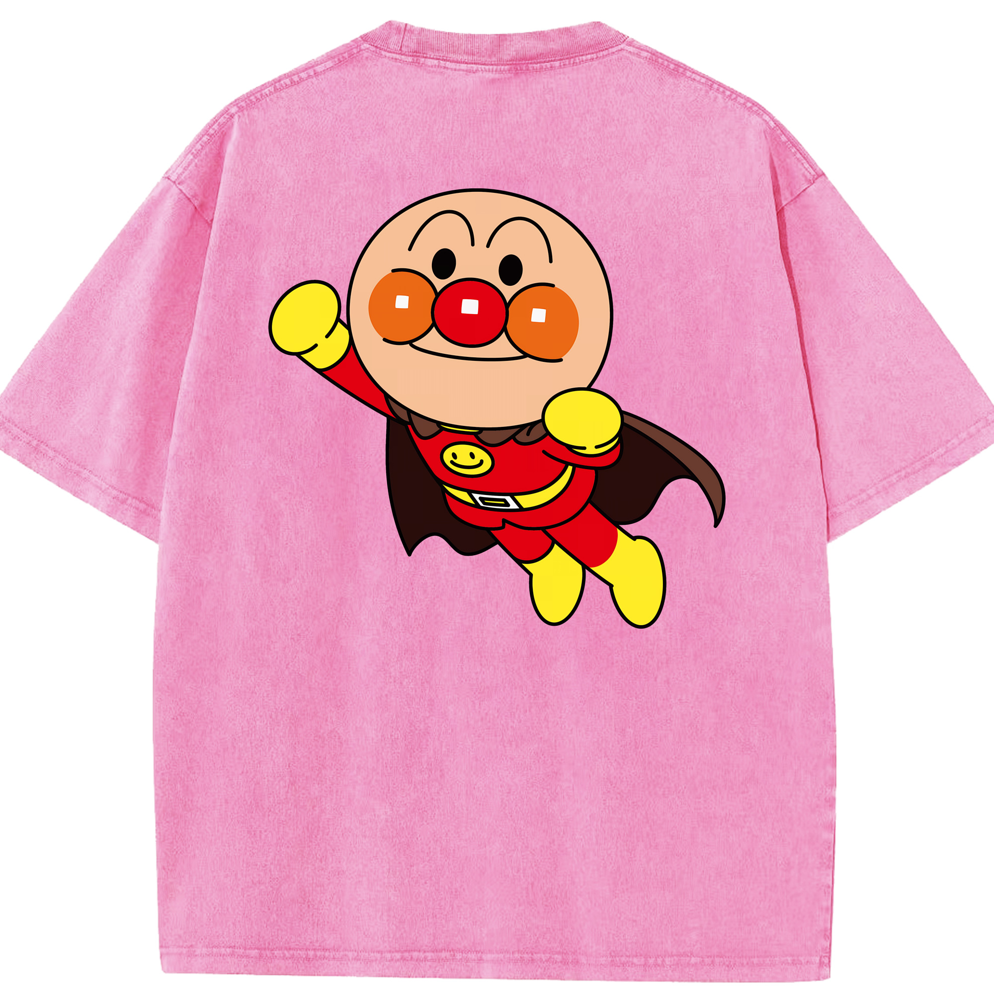 （画像用） アンパンマン Anpanman 綿100% ヴィンテージ風 半袖Tシャツ（背面プリント）